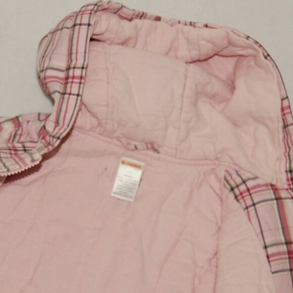 Gymboree Girls Size 4, Pink Plaid Cotton Hooded Coat - Picture 6 of 6